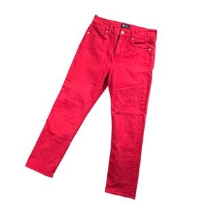 GAP 90s Straight Red Denim‎ Jeans Womens Size 12 Regular High Rise Retro